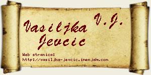 Vasiljka Jevčić vizit kartica